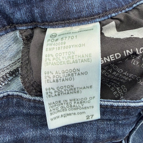 AG Adroano Goldschmeid Jeans 27 (29x29) Mari High Rise Slim Straight LOT OF 2 - Picture 8 of 16